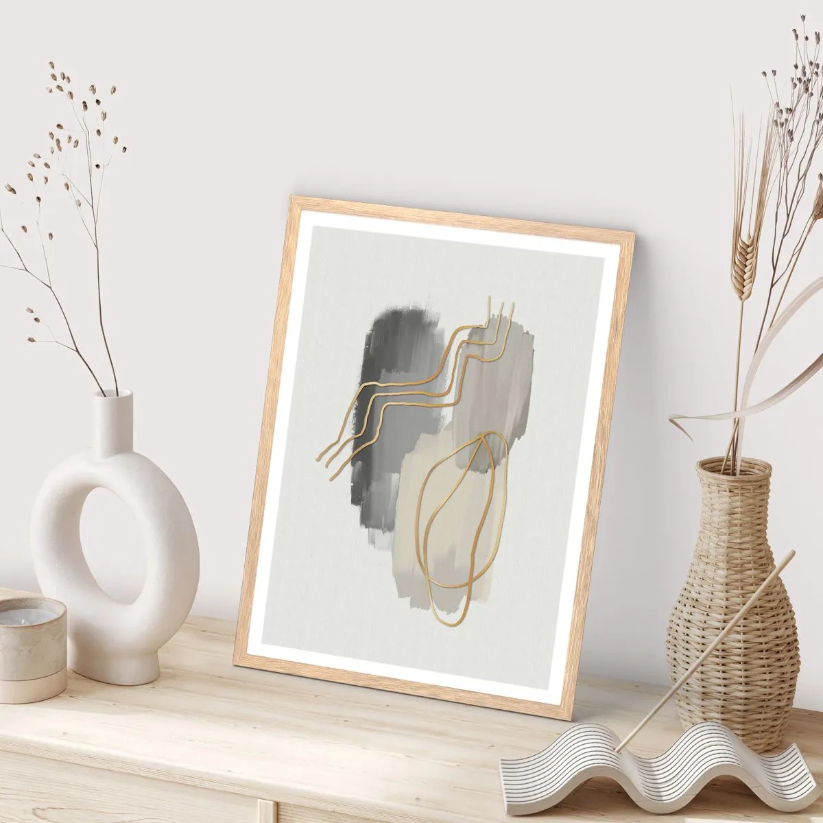 Plakat w ramie jasny dąb - Trwanie i ruch - 70x100 cm