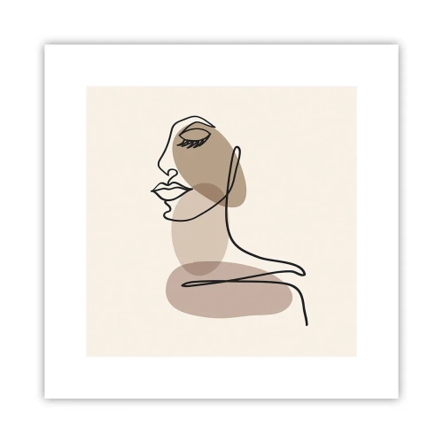 Plakat - Zasłuchana w siebie - 30x30 cm