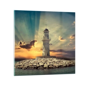 Obraz na szkle - Światło - Dobro - Piękno - 30x30 cm