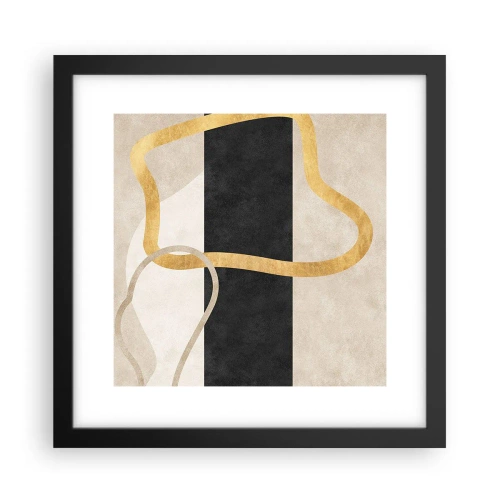 Plakat w czarnej ramie - Kształty zapętlone - 30x30 cm