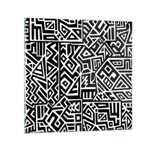 Obraz na szkle - Kompozycja prekolumbijska - 60x60 cm