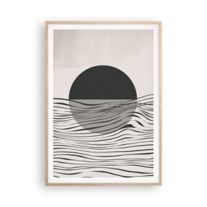 Plakat w ramie jasny dąb - Kompozycja połowiczna - 70x100 cm