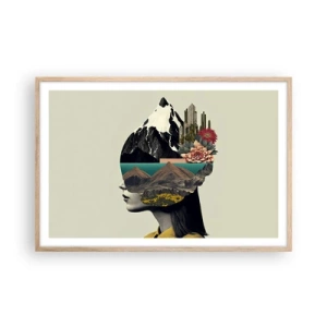 Plakat w ramie jasny dąb - Kobieta – zawsze tajemnica - 91x61 cm