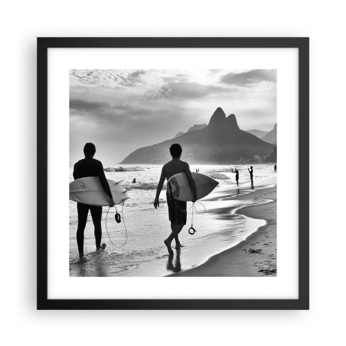 Plakat w czarnej ramie - Samba na jedną falę - 40x40 cm