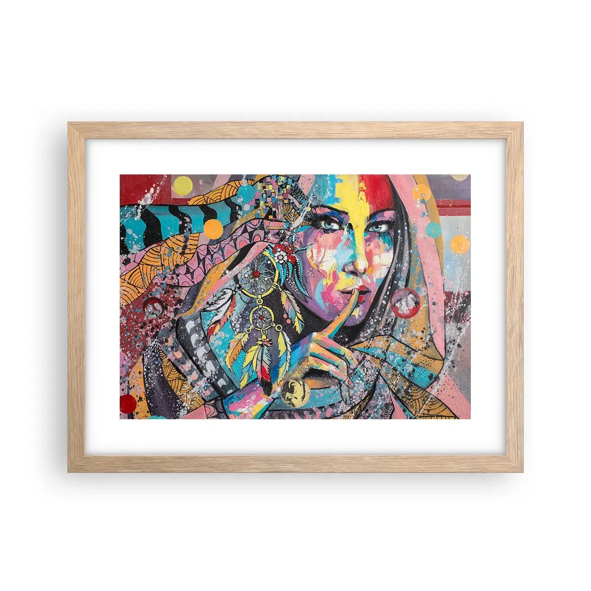 Plakat w ramie jasny dąb - Milcz, aż zrozumiesz - 40x30 cm