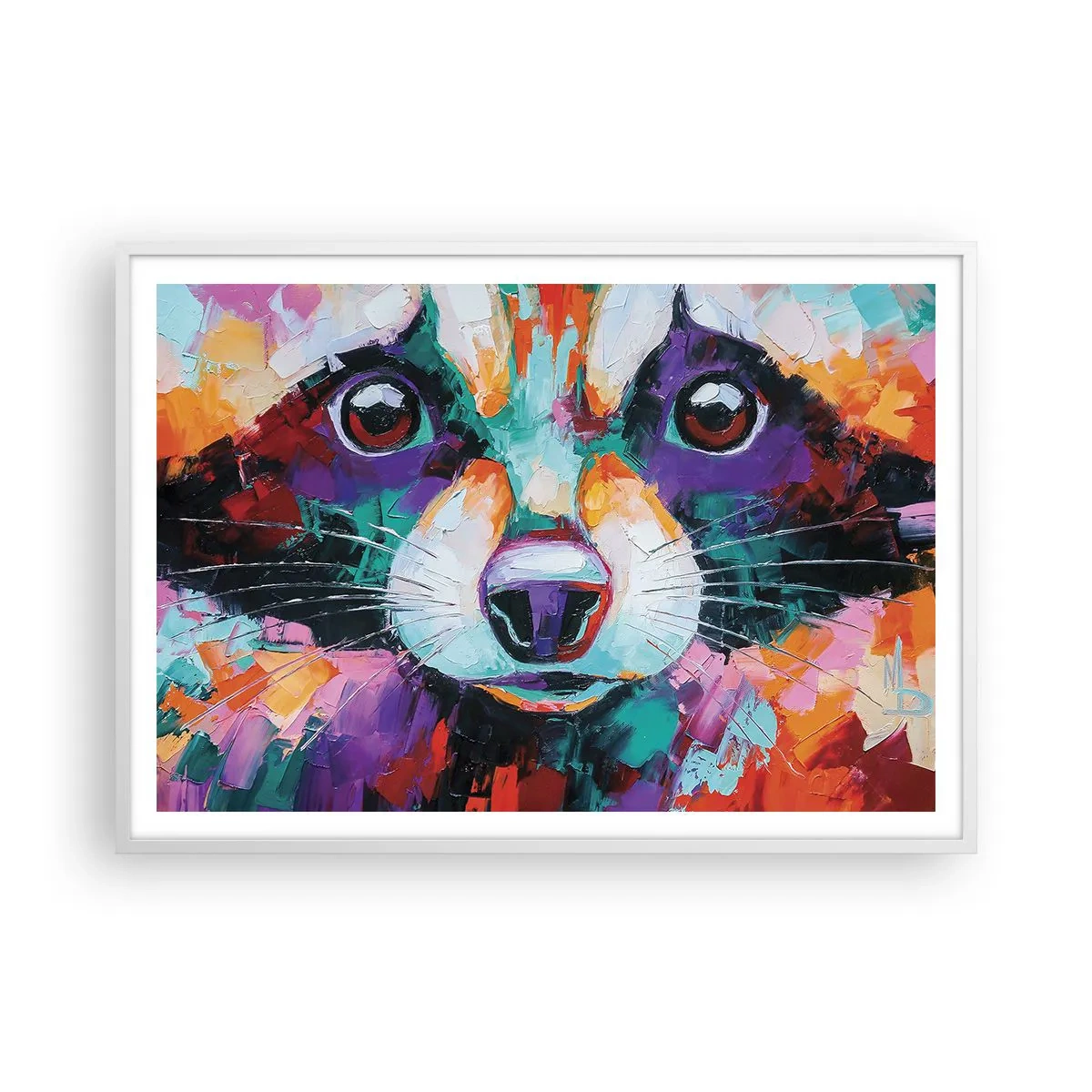 Plakat w białej ramie - Tylko dobre emocje - 100x70 cm