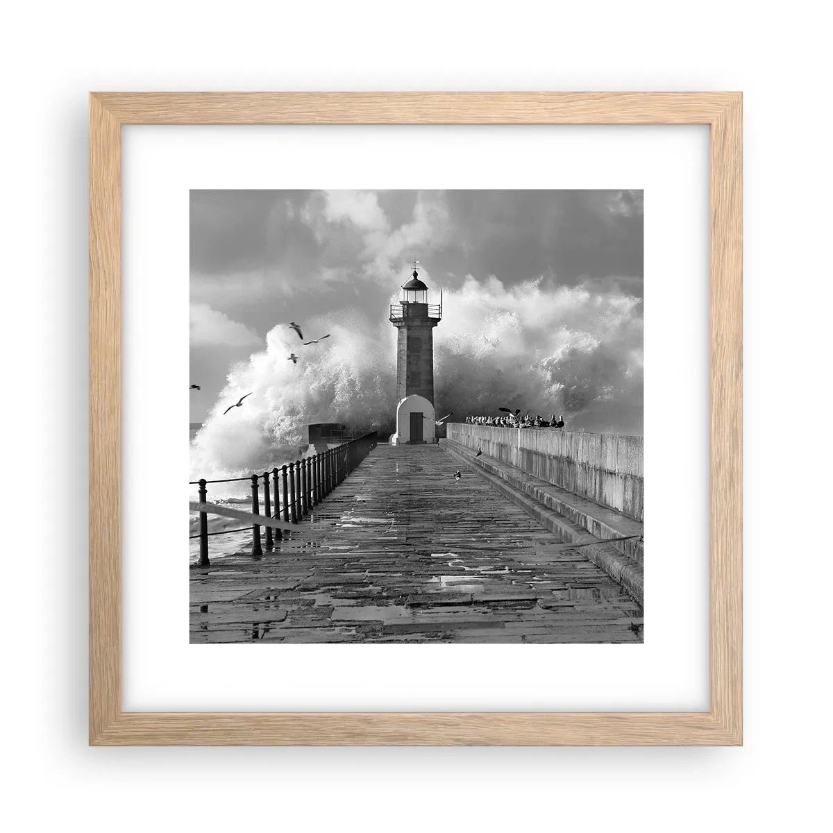 Plakat w ramie jasny dąb - Nieustraszona - 30x30 cm