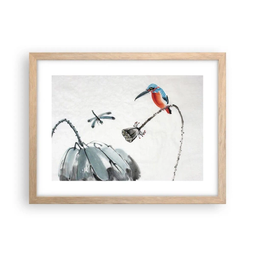 Plakat w ramie jasny dąb - Życie łąki - 40x30 cm