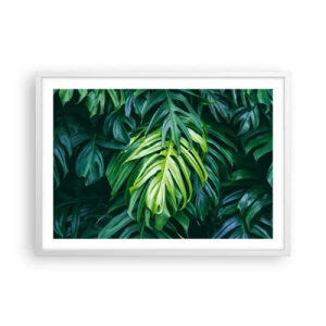 Plakat w białej ramie - Zanurzyć się w świeżości - 70x50 cm