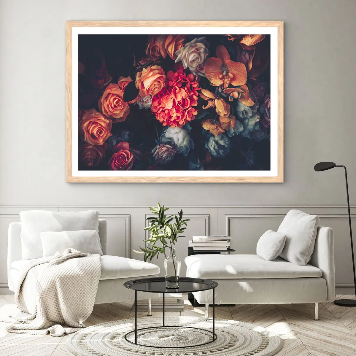 Plakat w ramie jasny dąb - Jak u holenderskich mistrzów - 100x70 cm