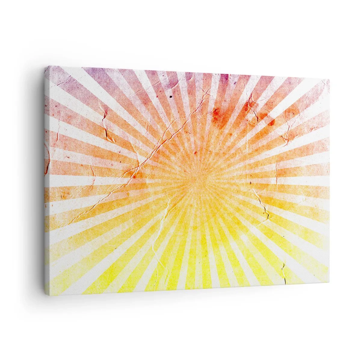 Obraz na płótnie - Promienie słońca w odcieniach pomarańczu i żółci - 70x50cm - Wschody i zachody - Nowoczesna dekoracja ścienna do salonu i sypialni ARTTOR