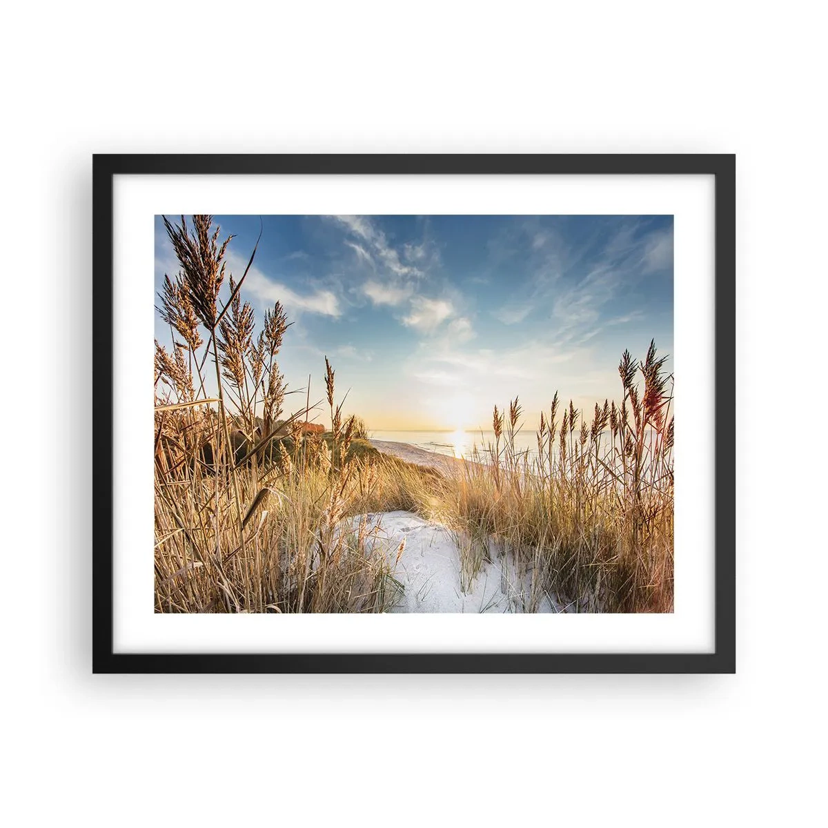 Plakat w czarnej ramie - Północna plaża - 50x40 cm
