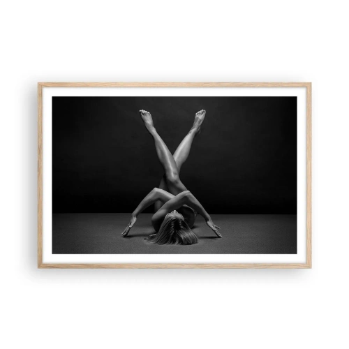 Plakat w ramie jasny dąb - Geometria nagości - 91x61 cm