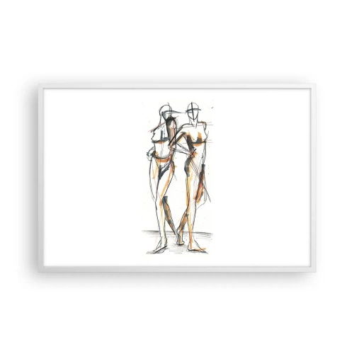 Plakat w białej ramie - Studium wdzięku - 91x61 cm