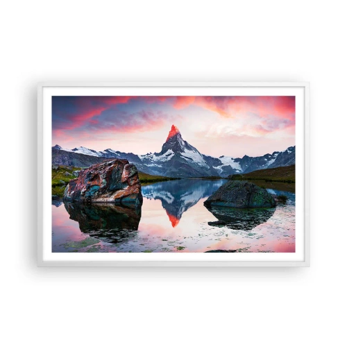Plakat w białej ramie - Serce gór jest gorące - 91x61 cm