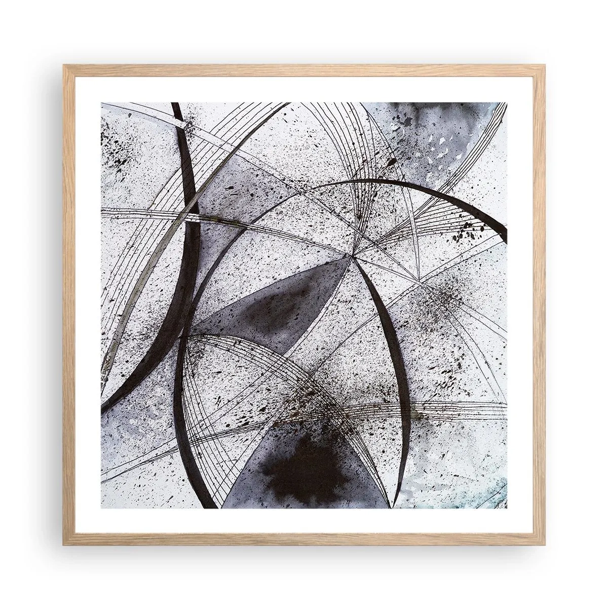 Plakat w ramie jasny dąb - Futurystyczna fantazja - 60x60 cm