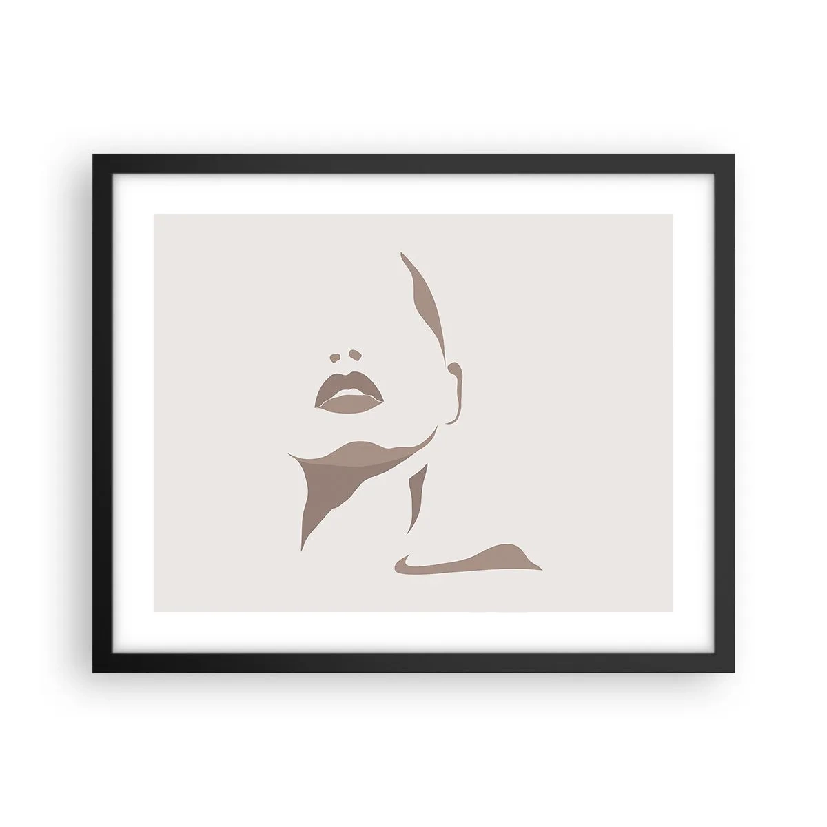 Plakat w czarnej ramie - Stworzona ze światła i cienia - 50x40 cm