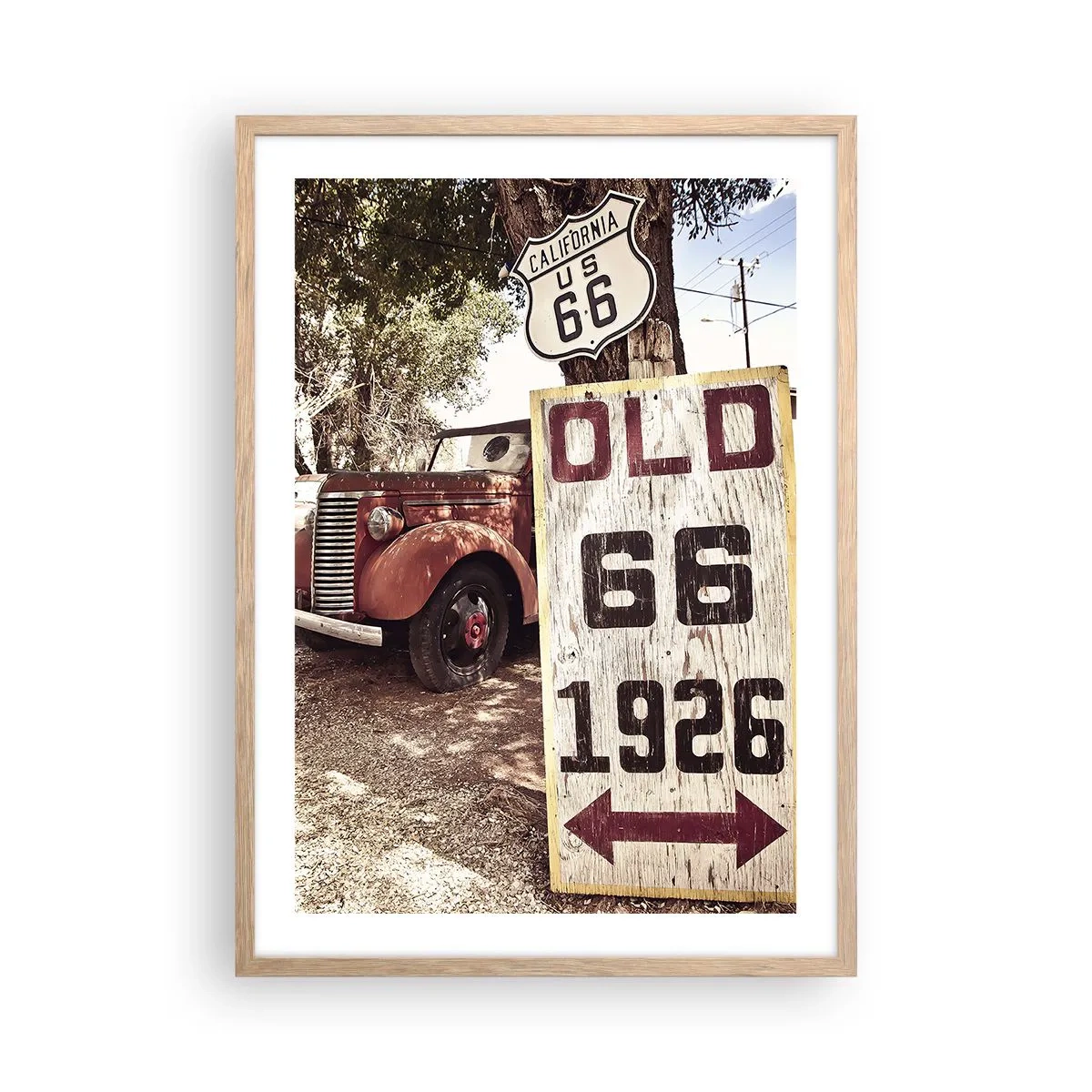 Plakat w ramie jasny dąb - Legenda amerykanskiej prowincji - 50x70 cm