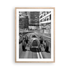 Plakat w ramie jasny dąb - Dawno temu w Monte Carlo - 50x70 cm