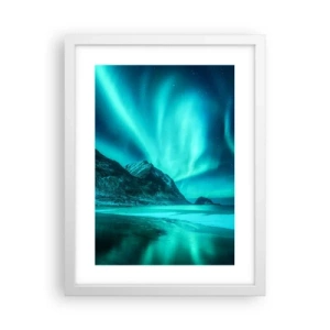 Plakat w białej ramie - Cuda północy - 30x40 cm