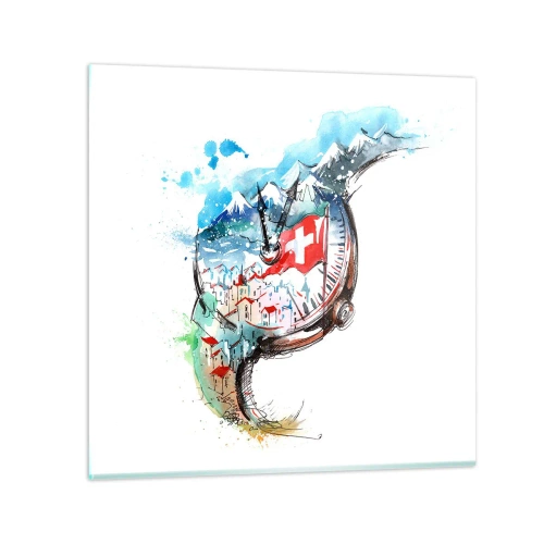 Obraz na szkle - Duch Szwajcarii - 30x30 cm