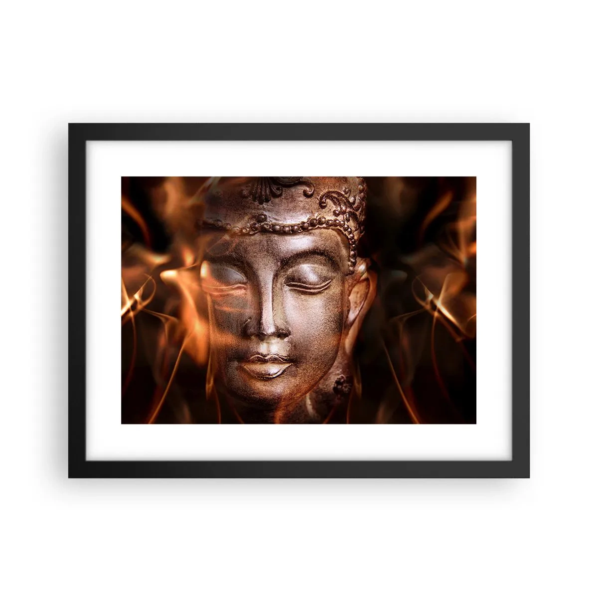 Plakat w czarnej ramie - Istnieje tylko tu i teraz - 40x30 cm