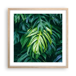 Plakat w ramie jasny dąb - Zanurzyć się w świeżości - 50x50 cm