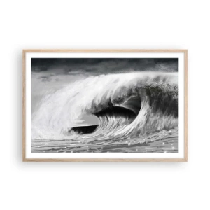 Plakat w ramie jasny dąb - Gniew oceanu - 91x61 cm