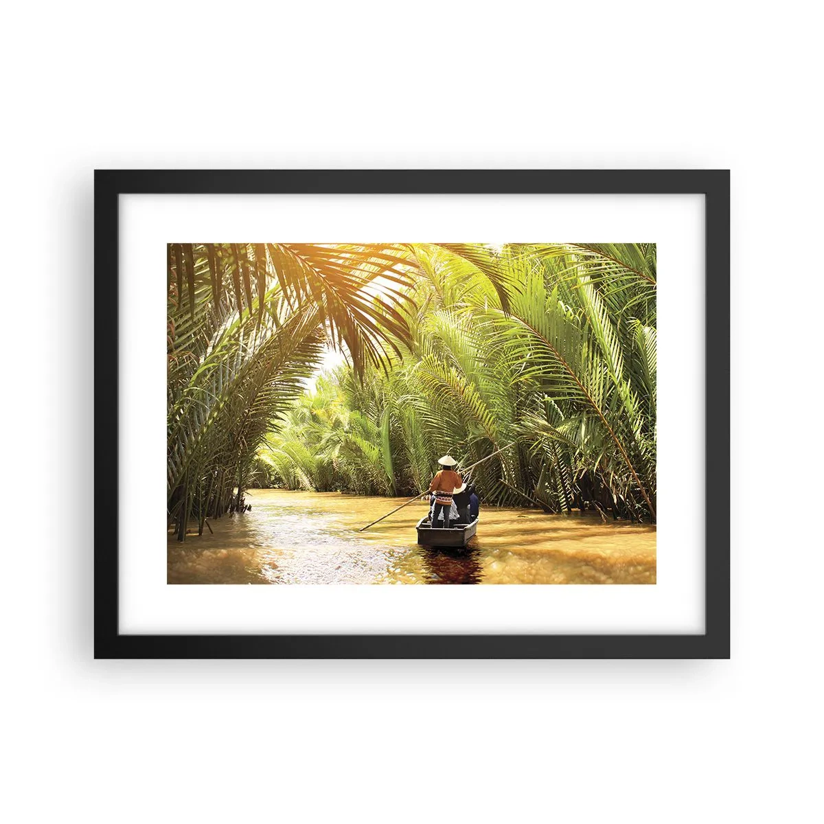 Plakat w czarnej ramie - Palmowym wąwozem - 40x30 cm