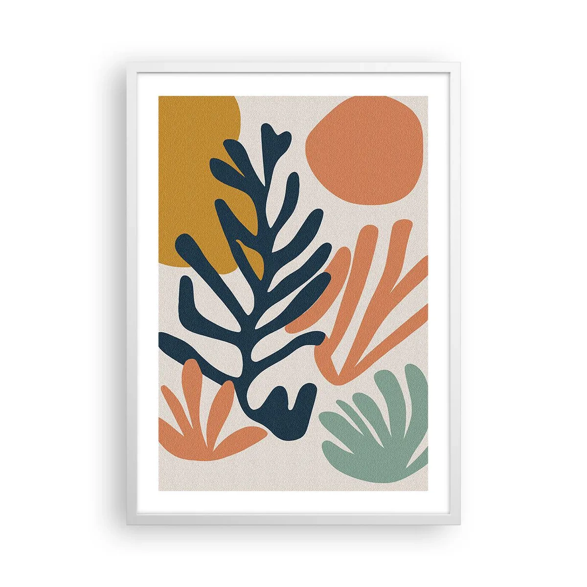 Plakat w białej ramie - Koralowe morza - 50x70 cm