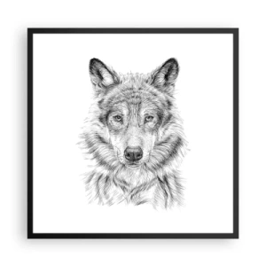 Plakat w czarnej ramie - Urodzony przywódca - 60x60 cm