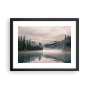 Plakat w czarnej ramie - W zadumie, we mgle - 40x30 cm