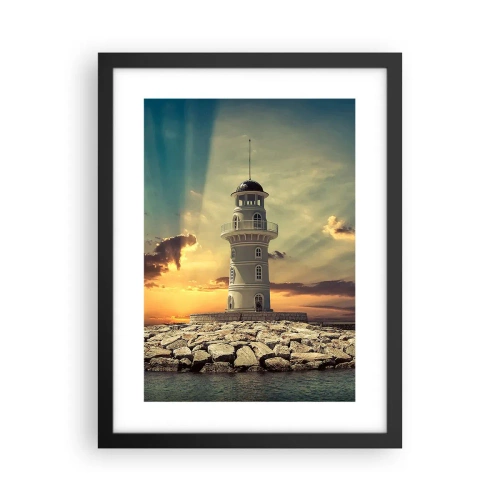 Plakat w czarnej ramie - Światło - Dobro - Piękno - 30x40 cm