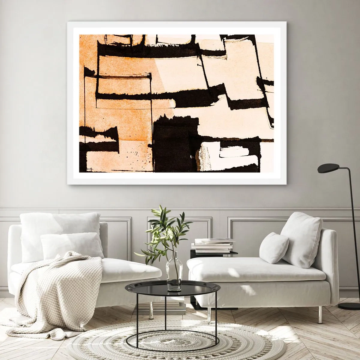 Plakat w białej ramie - Jednak porządek - 40x30 cm