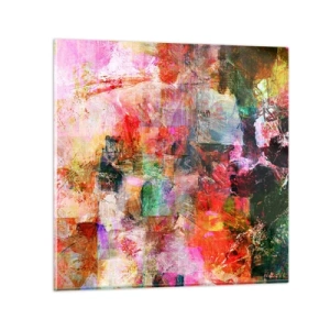 Obraz na szkle - Podróż poprzez róż - 50x50 cm