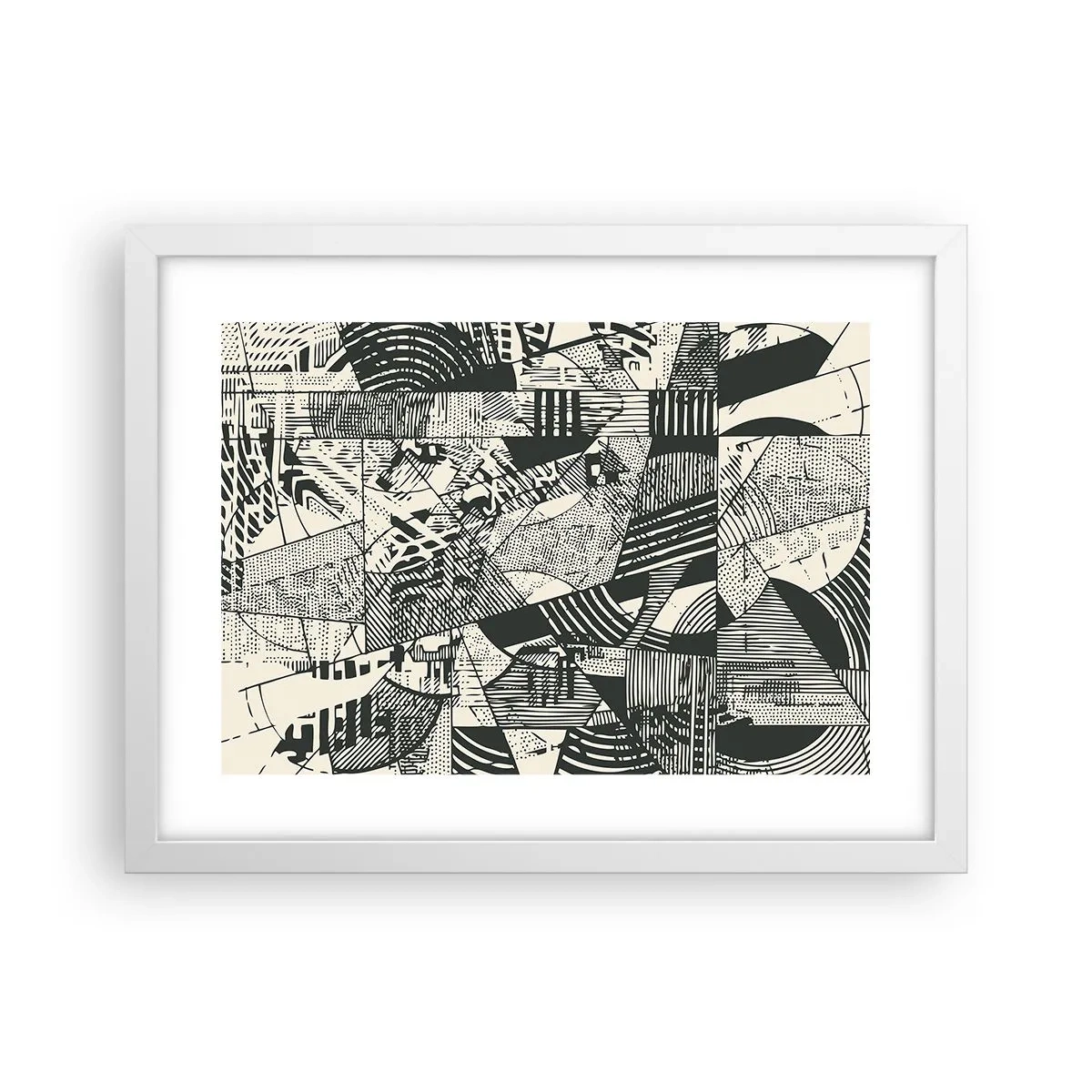 Plakat w białej ramie - Dynamika współczesności - 40x30 cm