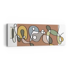 Obraz na płótnie - Abstrakcja warta uśmiechu - 90x30 cm