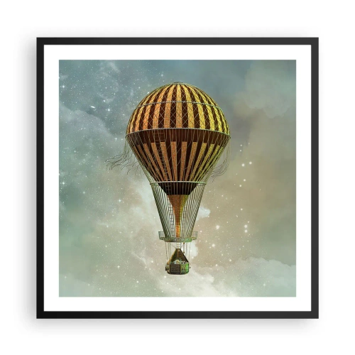 Plakat w czarnej ramie - Pionierskie loty - 60x60 cm