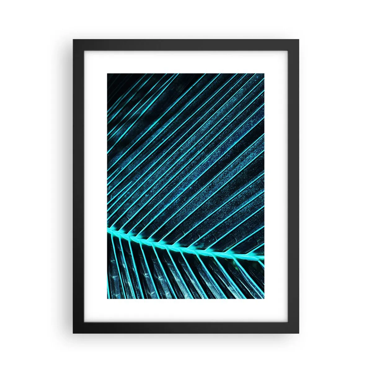 Plakat w czarnej ramie - Faktura zieleni - 30x40 cm