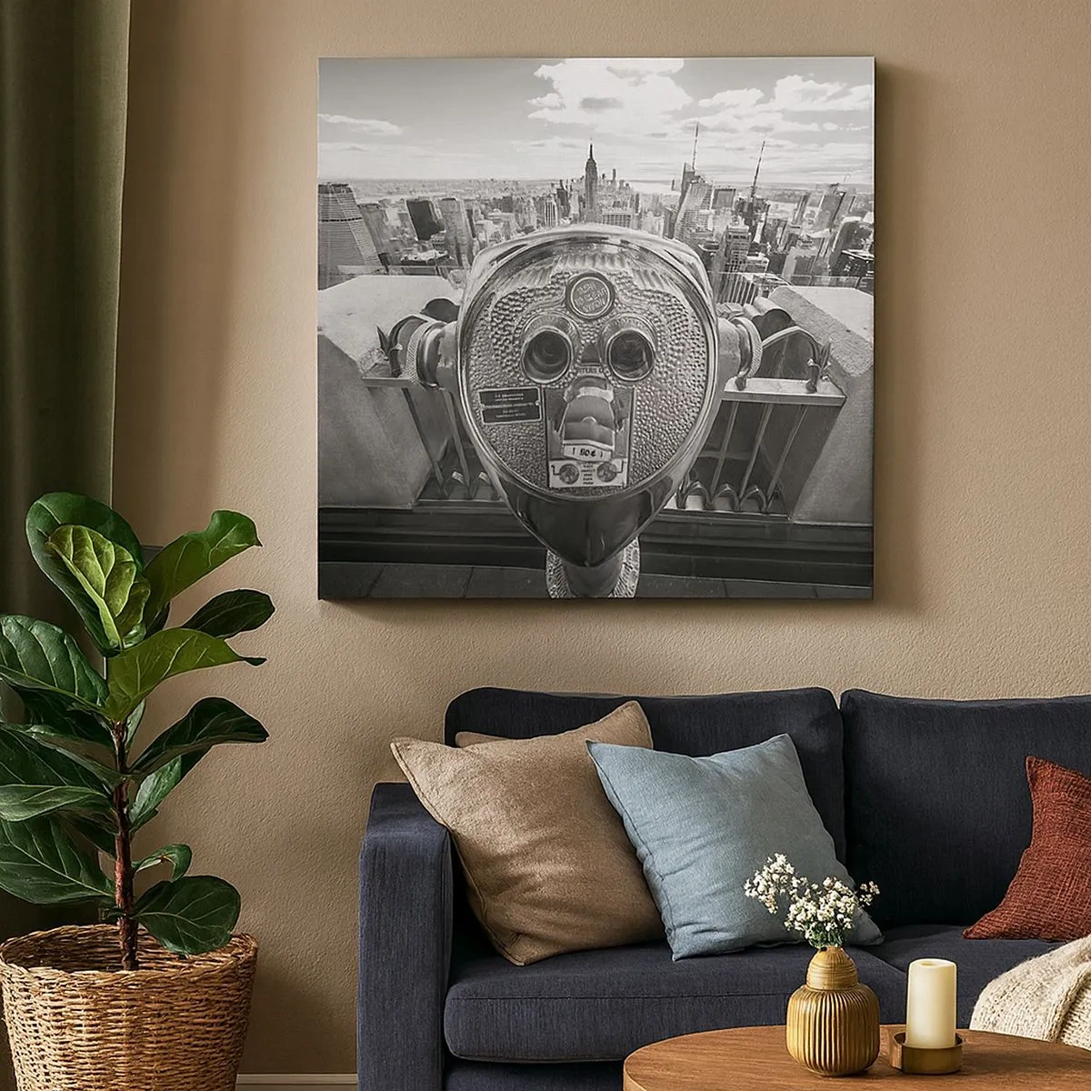 Obraz na płótnie - Miasto nad miastami - 30x30 cm