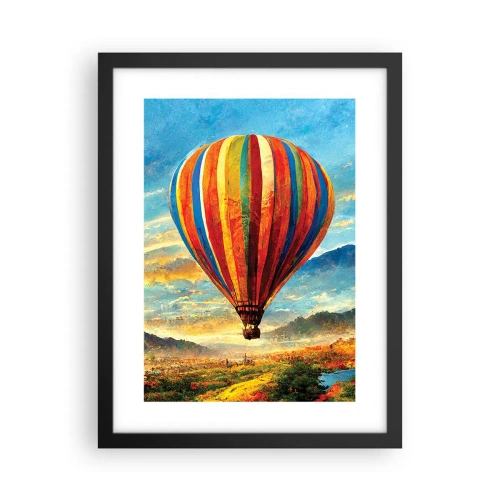 Plakat w czarnej ramie - W ciszy widać więcej - 30x40 cm