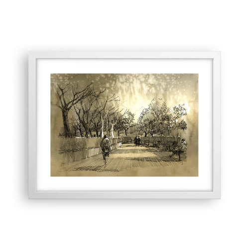 Plakat w białej ramie - Piórkiem zatrzymana chwila - 40x30 cm