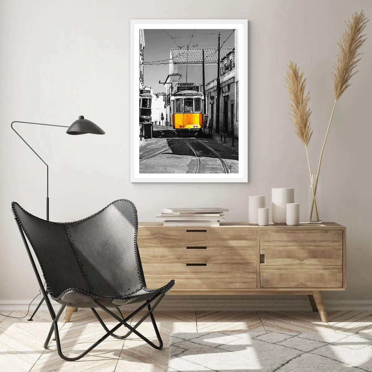 Plakat w białej ramie - Duch Lizbony - 70x100 cm