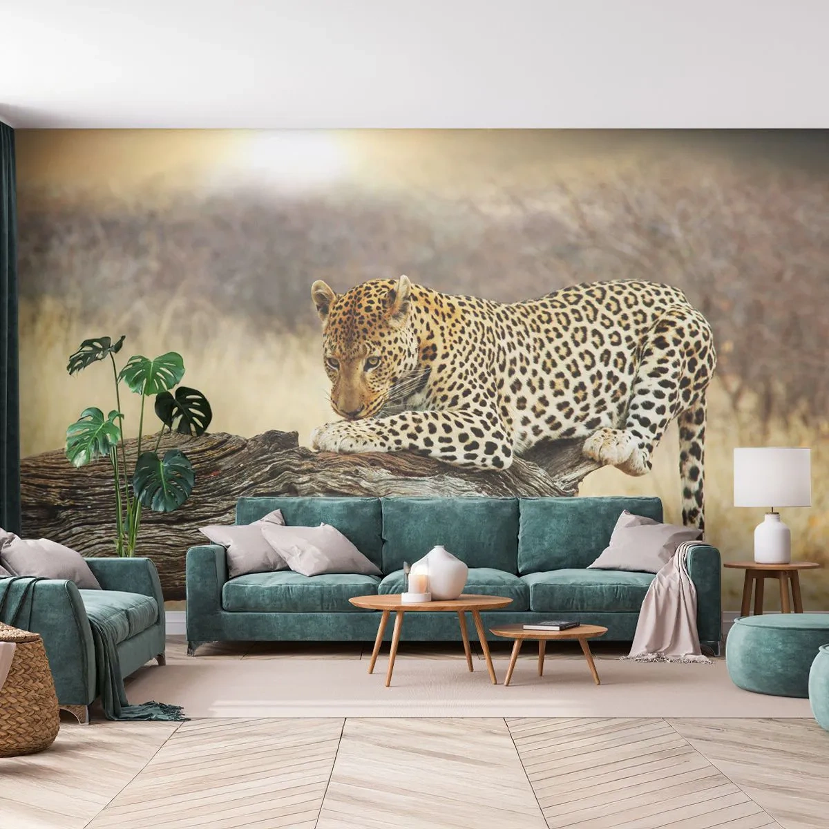 Fototapeta Samoprzylepna Deluxe Sticker - Chadzam własnymi drogami - Zwierzęta, Lampart, Afryka - 250x175 cm