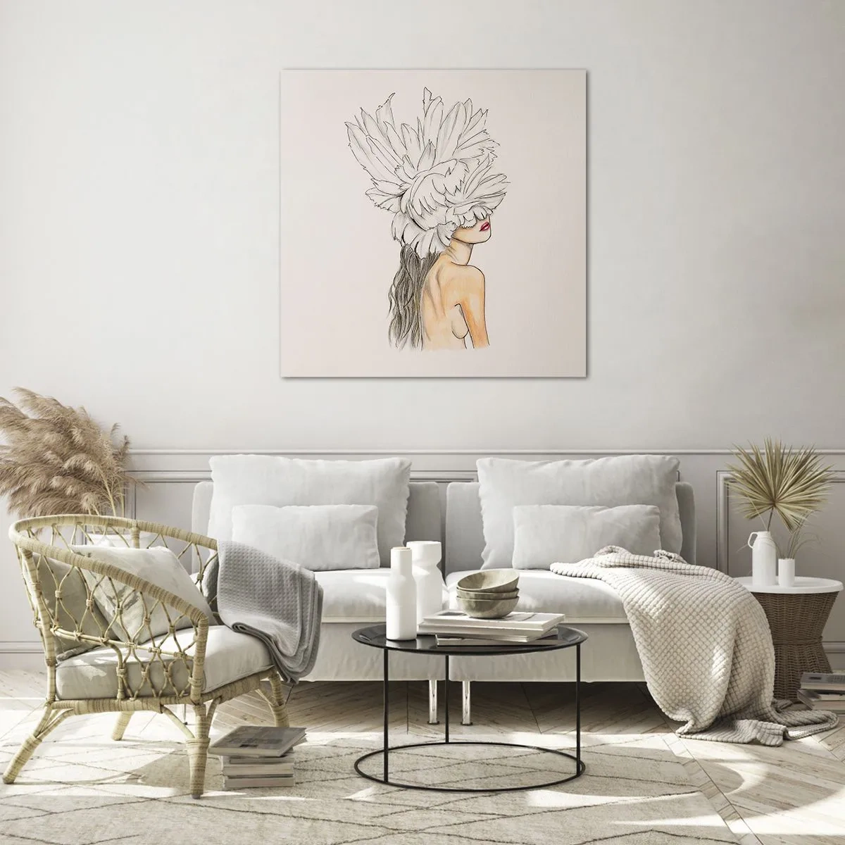 Obraz na szkle - Piękność ukoronowana - 60x60 cm