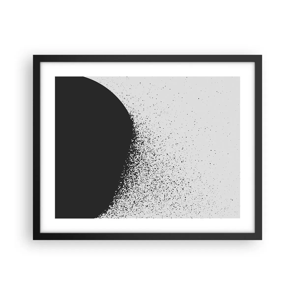 Plakat w czarnej ramie - Ruch cząsteczek - 50x40 cm
