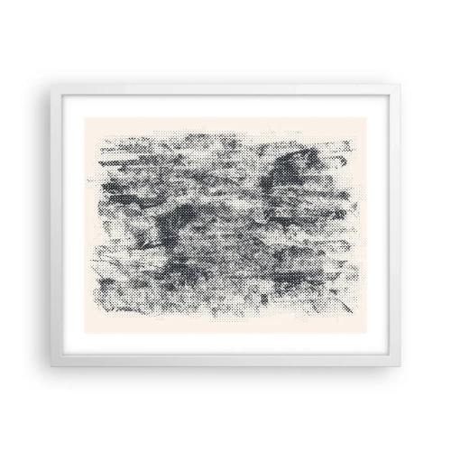 Plakat w białej ramie - Mglista kompozycja - 50x40 cm