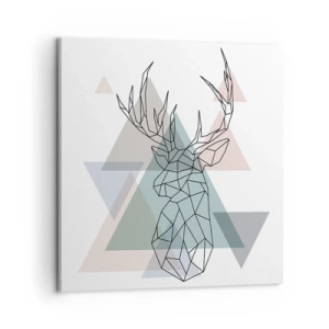 Obraz na płótnie - W geometrycznym lesie - 60x60 cm