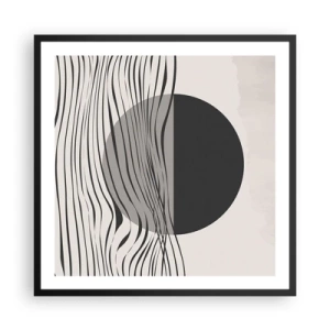 Plakat w czarnej ramie - Kompozycja połowiczna - 60x60 cm