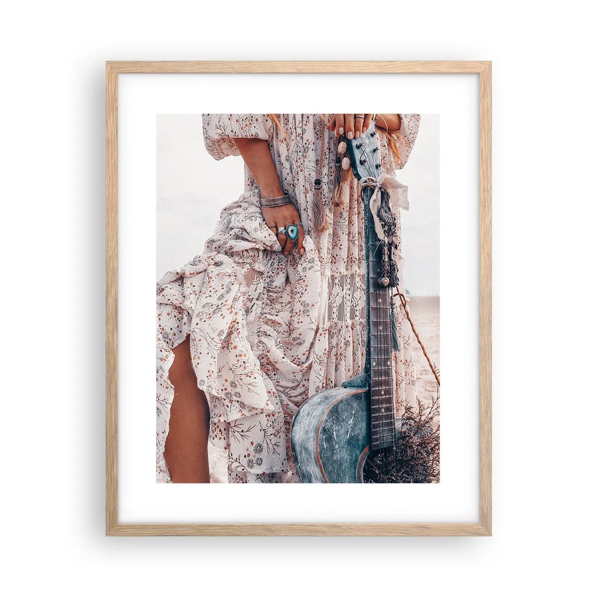 Plakat w ramie jasny dąb - Dzieci kwiaty w drodze - 40x50 cm
